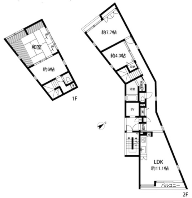 カノン1F～2F 間取り図