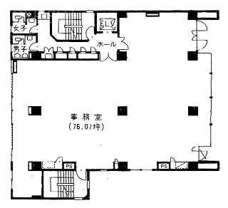 西新橋難波ビル2F 間取り図