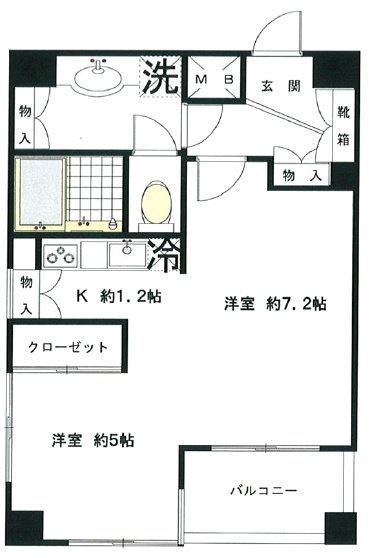 AXIA原宿403 間取り図