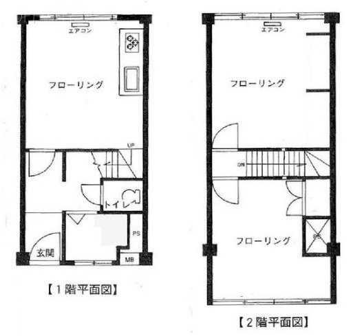 代官山コーポラス 2号棟1F~2F(2109) 間取り図