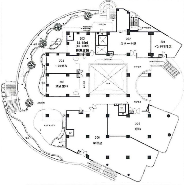 グラシスタワー所沢ビル2F 間取り図