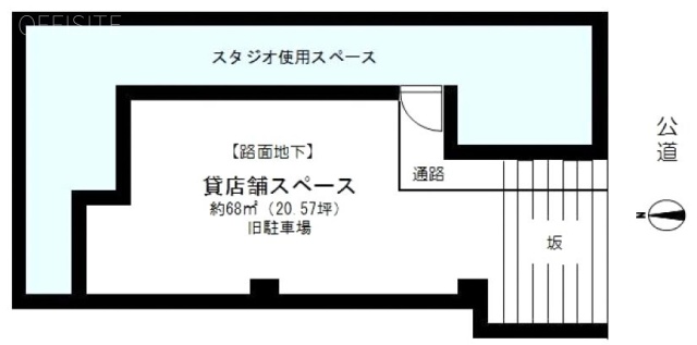 マリンブルースタジオビルB1F 間取り図