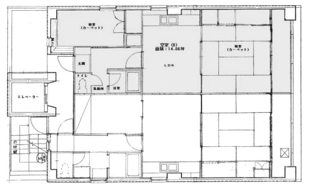 ル・グラシエルBLDG.36B 間取り図