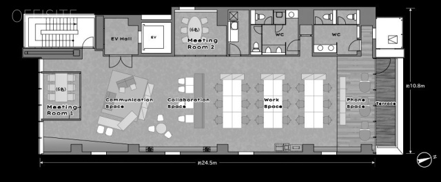 Bizflex麻布十番5F 間取り図