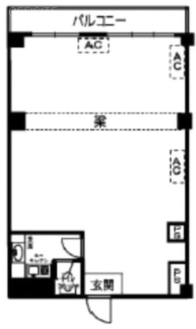 渋谷三信マンション401 間取り図