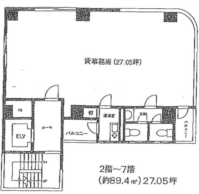 伊勢兼ビル5F 間取り図