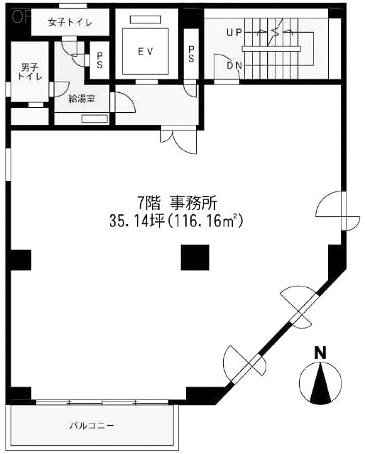 亀谷ビル7F 間取り図