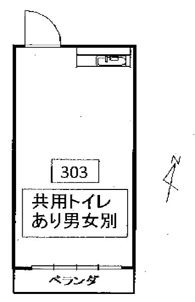 目黒第1花谷ビル303 間取り図