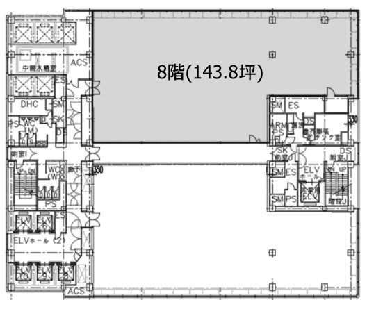 エステック情報8F 間取り図