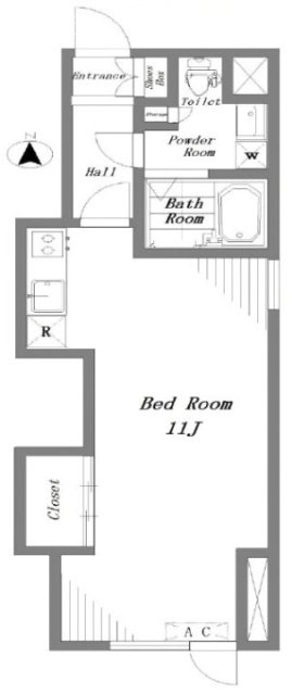 プラザローヤル5ビル807 間取り図