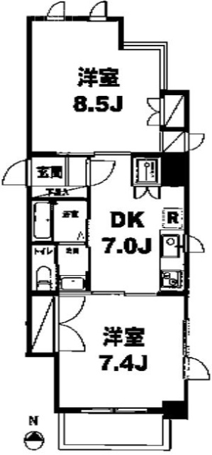 月村マンションNo25802 間取り図