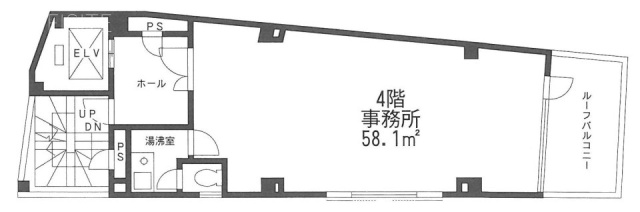 百人町秋山ビル4F 間取り図
