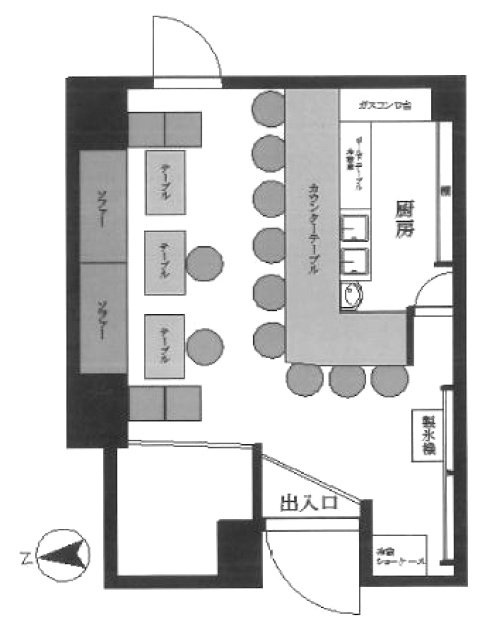 サンライズ中野ビル1F 間取り図