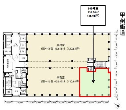 新宿三井ビルディング2号館301 間取り図