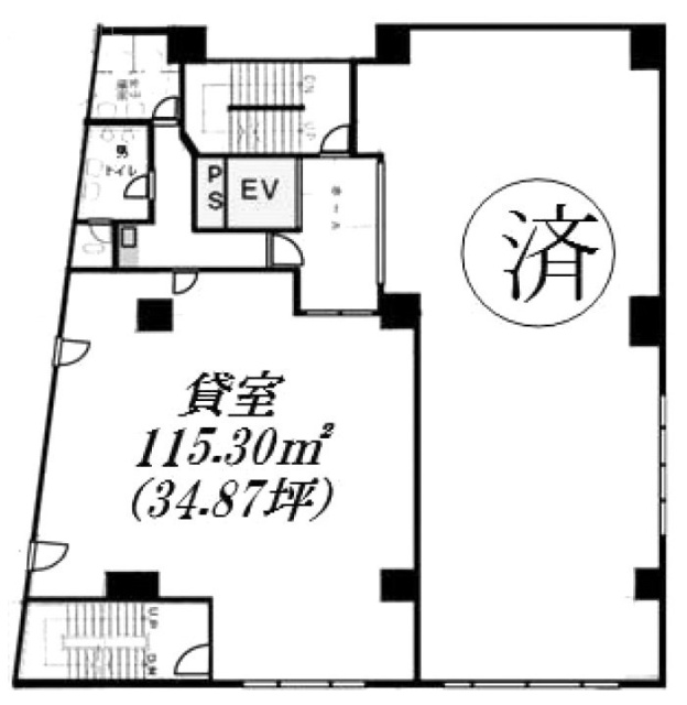 サンシロービル4F 間取り図