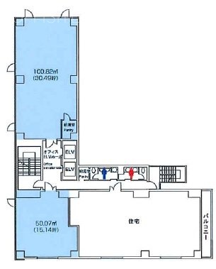 日総第8ビル8F 間取り図