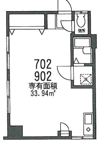 同栄新宿ビル902 間取り図