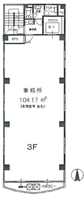 マーベラス菊川ビル3F 間取り図