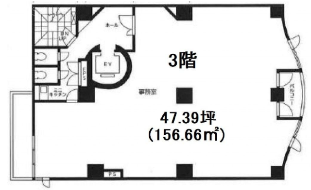 日本橋BNKビル3F 間取り図