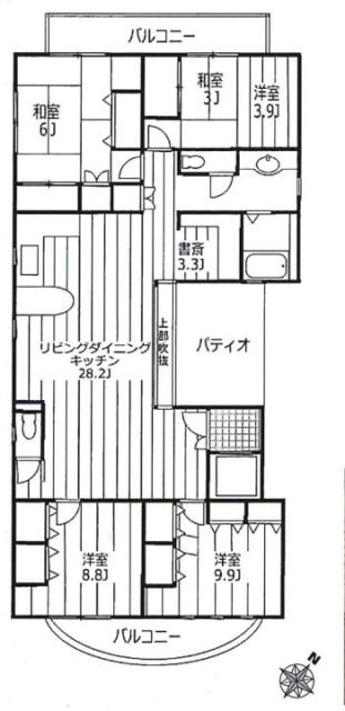 美しが丘レジデンス2F 間取り図