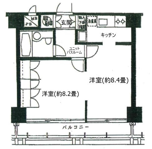 ノア芝大門604 間取り図