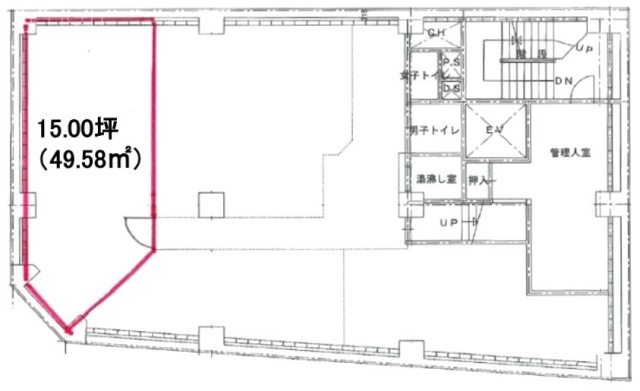 陽光築地ビルB101 間取り図
