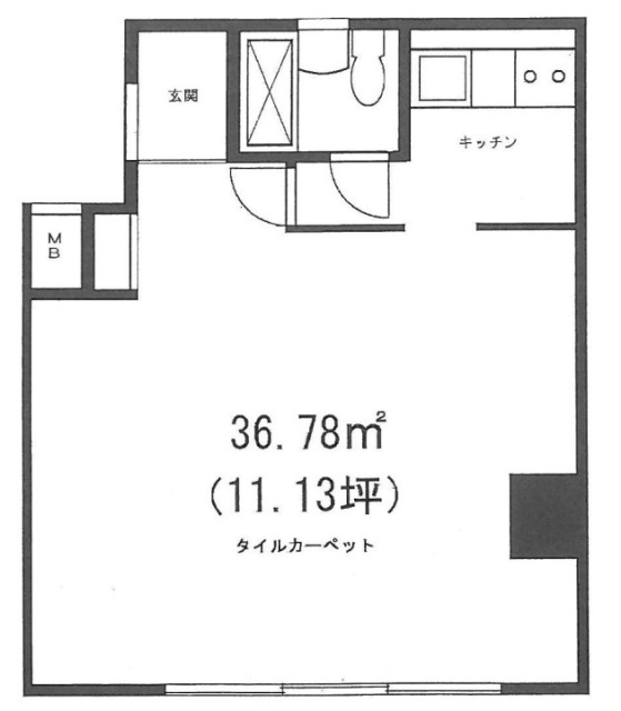 安田小網町マンション103 間取り図