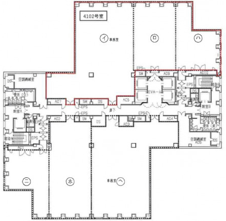 聖路加タワー4102 間取り図