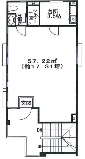 コンフォート南麻布ビル2F 間取り図