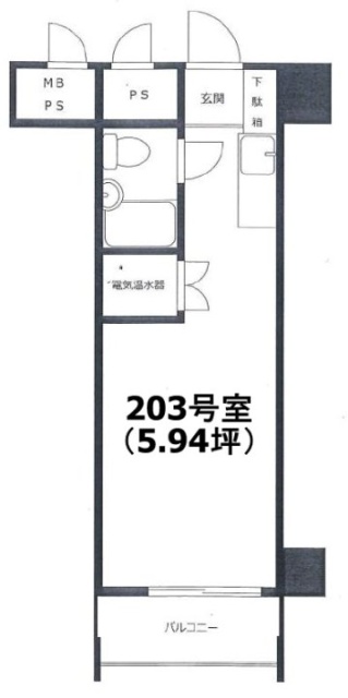 銀座永谷タウンプラザ203 間取り図