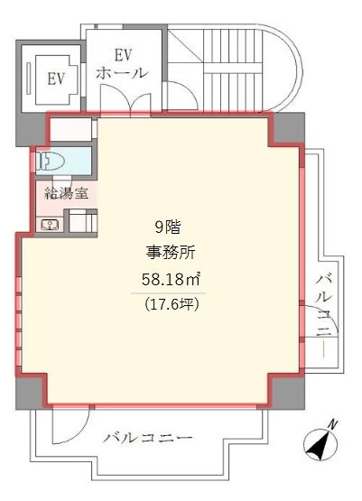 サンドー駒沢ビル9F 間取り図