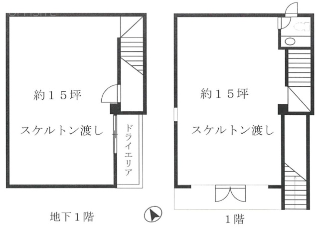 第2絵夢ビルB1F～1F 間取り図