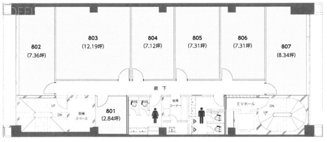 クロスオフィス新宿806 間取り図