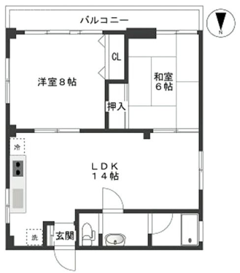 波田野ビル403 間取り図