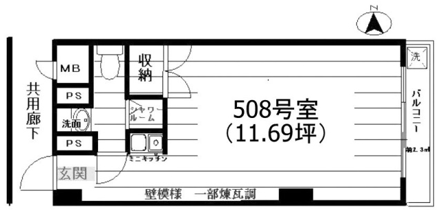 ニュー渋谷コーポラス508 間取り図