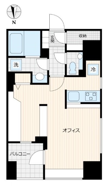 クオリア神南フラッツ505 間取り図