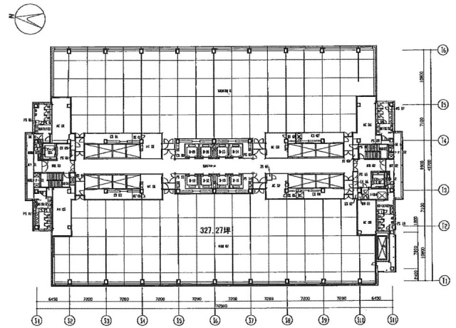 品川インターシティB棟5F 間取り図