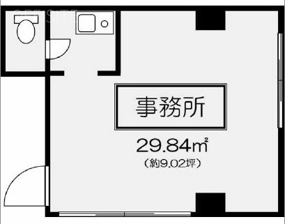 八丁堀第2プラレールビル201 間取り図