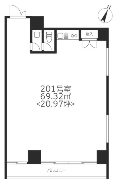 九段シルバーパレス201 間取り図