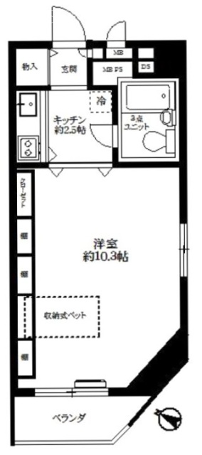 飯田橋ハイタウン1001 間取り図