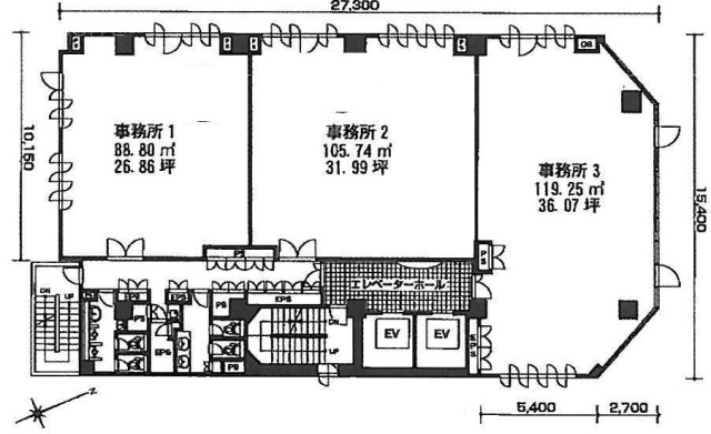 マストライフ西新橋ビル2F 間取り図