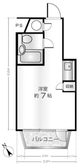 六本木シローマンション6F 間取り図