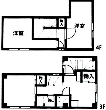 宏福ビル3F～4F 間取り図
