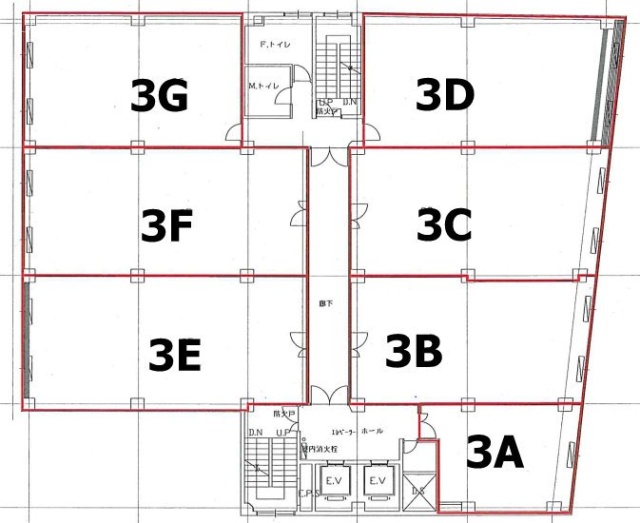 関内駅前第二ビルA～G 間取り図