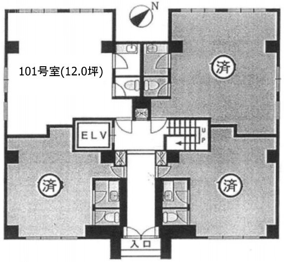 日本橋太閤ビル101 間取り図