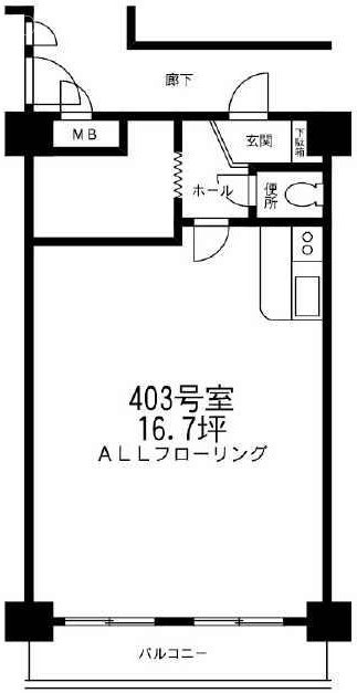 豊電ビル403 間取り図