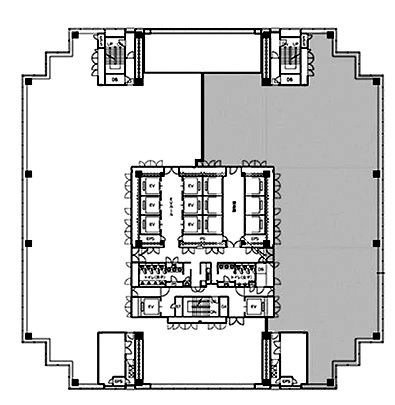 横浜ビジネスパーク(YBP)サウスタワーB 間取り図