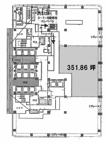 横浜ダイヤビルディング8F 間取り図