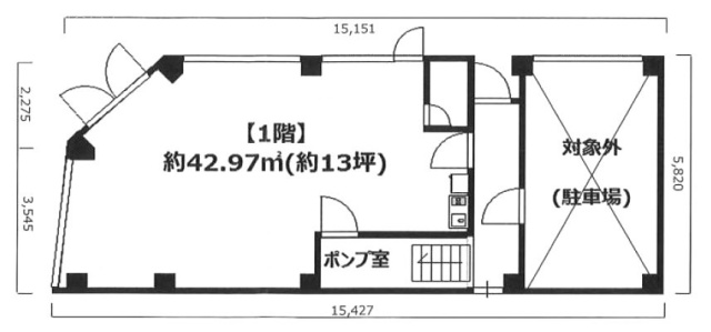 マルイビル1F 間取り図