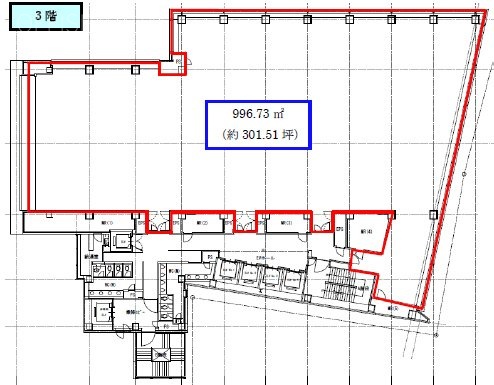 兜町第6平和ビル3F 間取り図